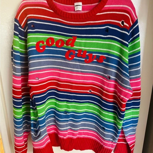 ADULT Chucky Plus Size Sweater/Size XXLarge - Picture 3 of 12